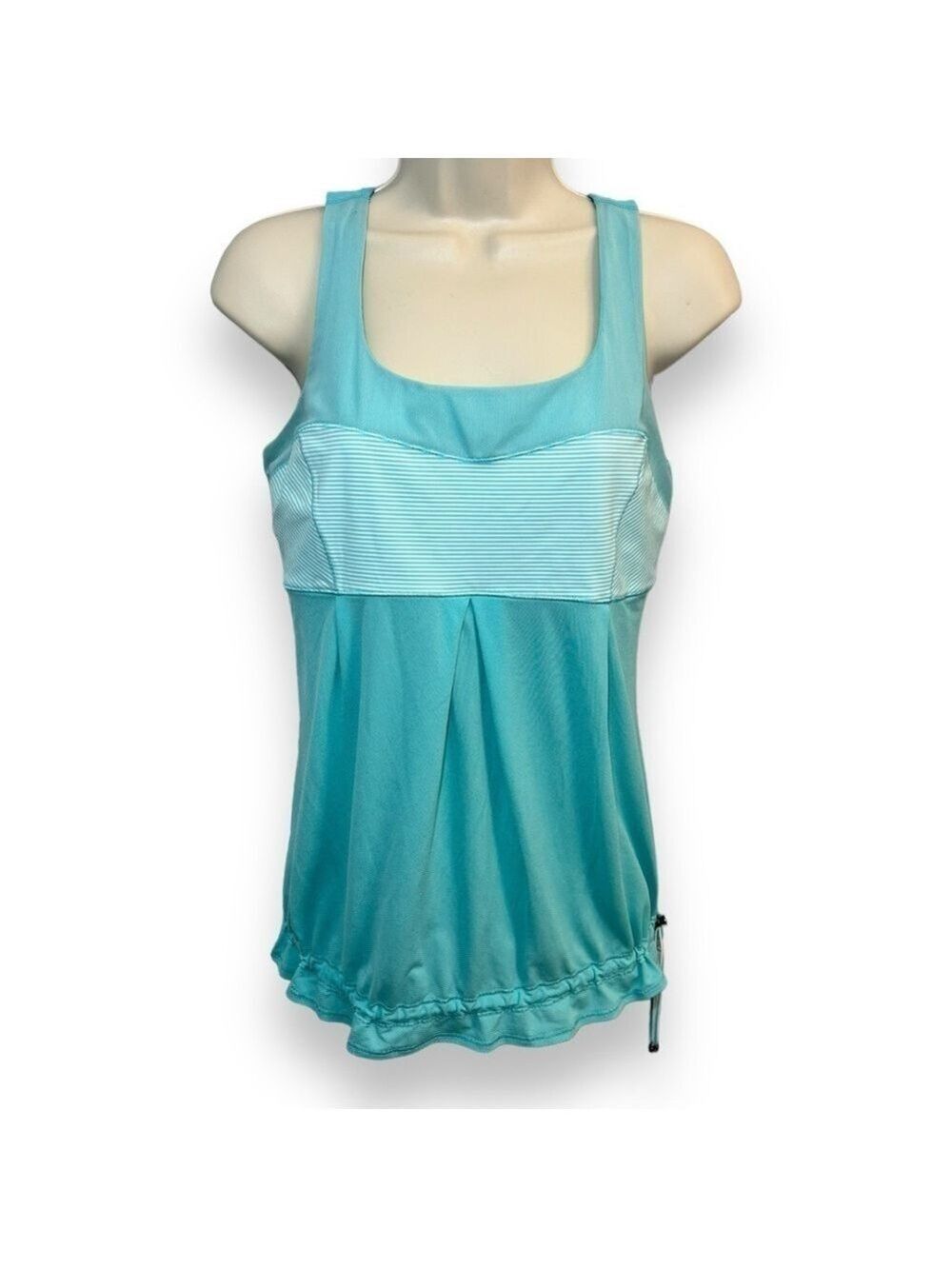Lululemon Women’s Elevate Tank Angel Blue Tonka Stripe Size 10